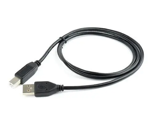 Кабель USB 2.0 AM – USB BM, 1 м, черный, Cablexpert (CCP-USB2-AMBM-1M) - фото 1