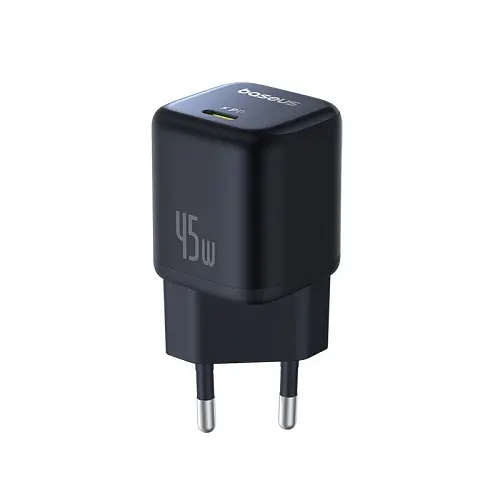 Мережевий зарядний пристрій Baseus PicoGo GaN Fast Charger 1C 45W чорний P10176800123-00 - фото 4