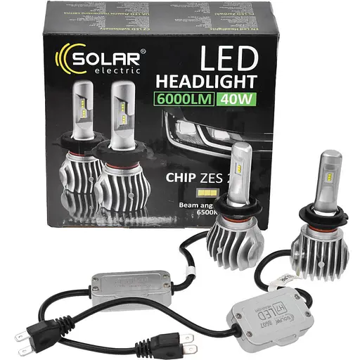 Автолампа SOLAR H7 CANBUS 12/24V 6500K 6000Lm 50W Cree Chip 1860 (8607) - фото 5