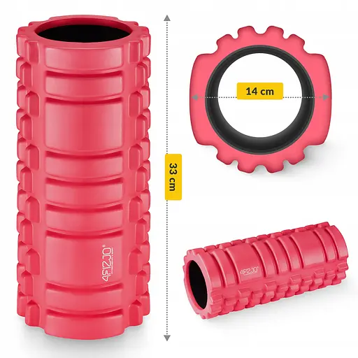 Массажный ролик 4FIZJO 33 x 14 см (валик, роллер) Pink (P-5907739310088) - фото 2