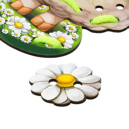 Деревянная шнуровка "Овечка" Ubumblebees (ПСД131) PSD131 - фото 2