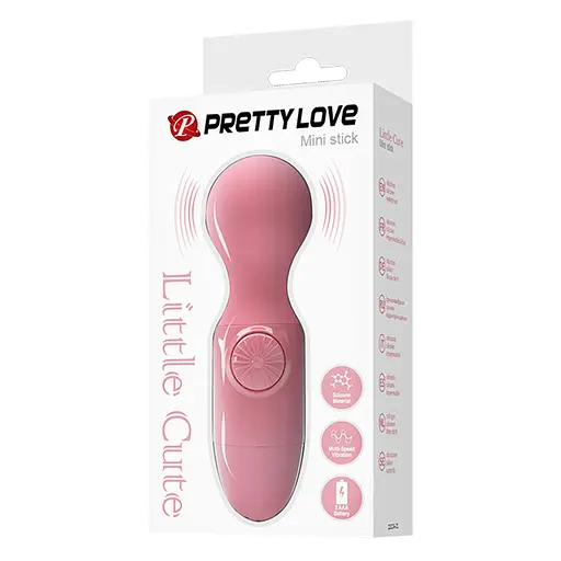 Вібромасажер Pretty Love Mini Stick Little Cute 12 см рожевий - фото 8
