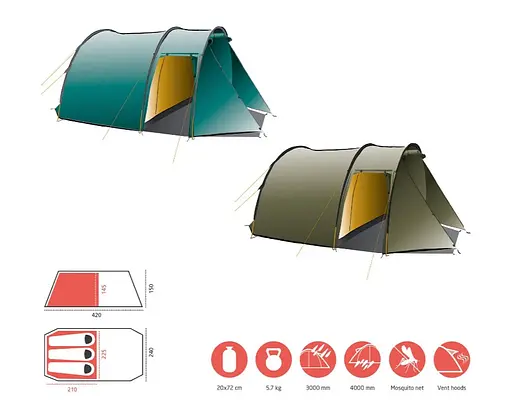 Намет Grand Canyon Robson 3 Capulet Olive (330027) (DAS302044) - фото 11