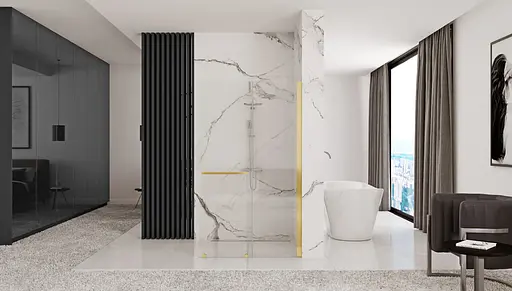 Душевая стенка Rea Cortis 120 gold REA-K8485 - фото 3