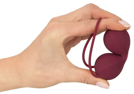 Вагінальні кульки Magic Shiver, 15.5 см, бордовий - фото 4