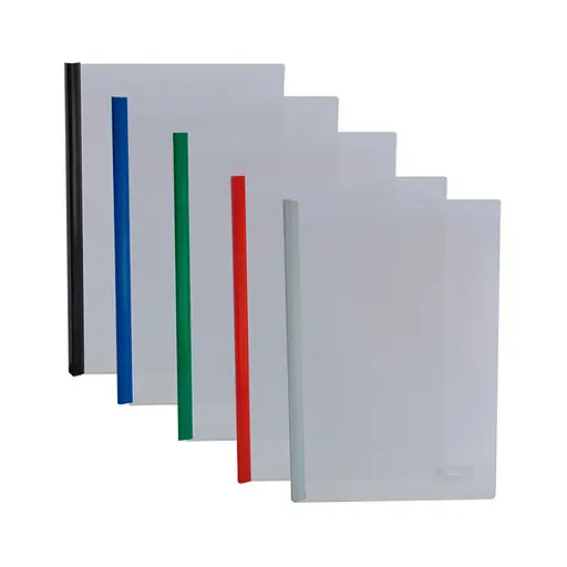 Папка-швидкозшивач 65листів/10 мм, з притискною планкою, 160/160 мкм BM.3371-99 BUROMAX (4823078912954) Синій - фото 2