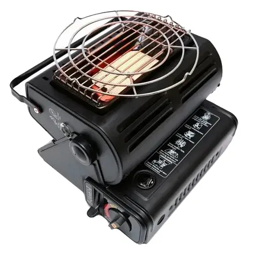 Обогреватель газовый + плита (горелка) Tradis Черный - фото 2