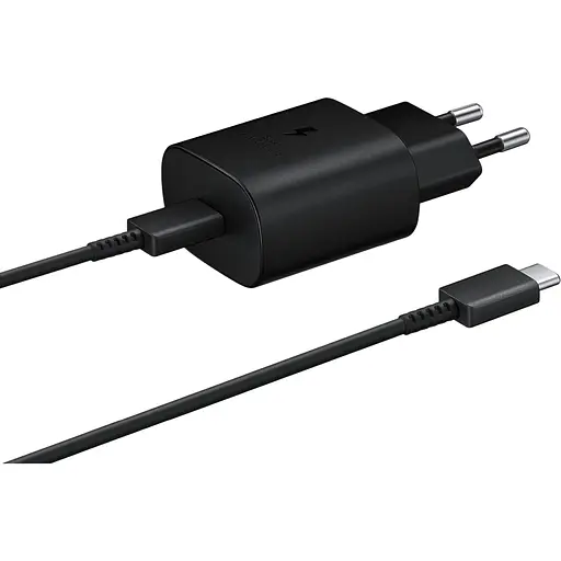 Зарядный комплект Samsung EP-TA800B USB Type-C PD 3.0 PPS Max 25W S20 A53 A73 A33 A13 Black
