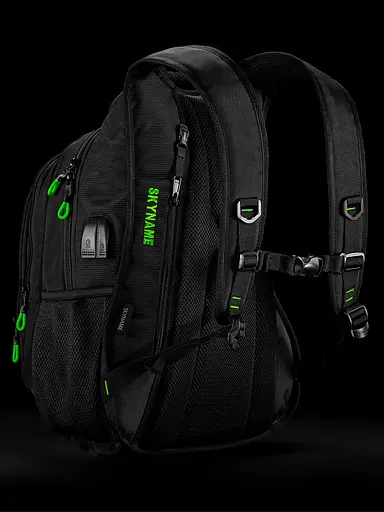 Підлітковий рюкзак з ортопедичною спинкою чорний з USB портом Winner / SkyName (90-129 G) - фото 9