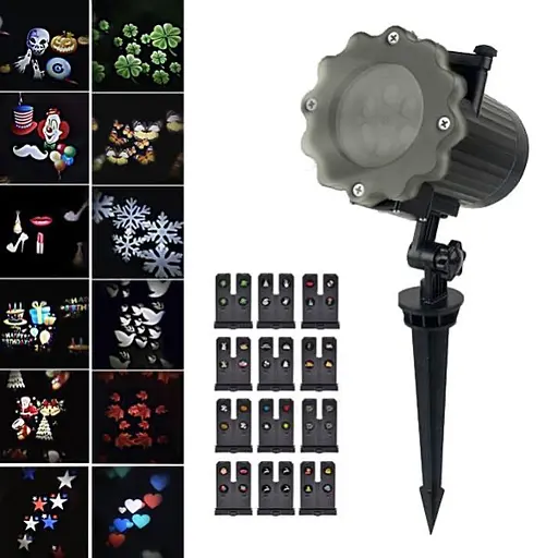 Лазер диско прожектор проектор 668 (12 вкладишів з картинками) 1 режим - фото 2