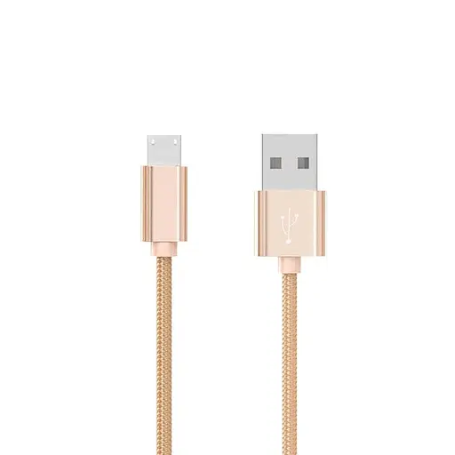 Кабель микро USB Hoco X2 Knitted MicroUSB Gold 1 м - фото 1