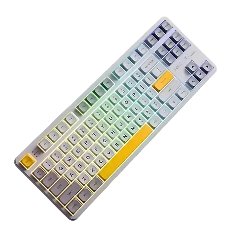 Клавіатура INPHIC K87 Black-Gold Switch White - фото 3