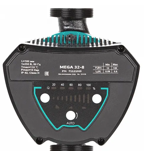 Циркуляционный насос Aquatica GPA25-6/180 IV энергосберегающий, 6-90Вт Hmax 6м Qmax 92л/мин Ø1½" 180мм + гайки (774071) - фото 2