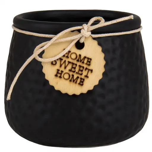 Кашпо Elisey Sweet home 9 см чорний (9053-009d)  