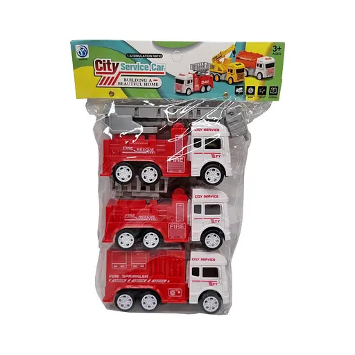 Игровой набор Пожарных машинок Bambi 7331-2A2, 3 шт - фото 1