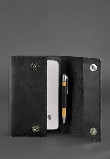 Шкіряний блокнот (Софт-бук) 5.1 чорний - фото 4