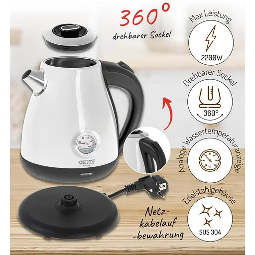 Электрочайник Camry CR 1344 white - фото 8