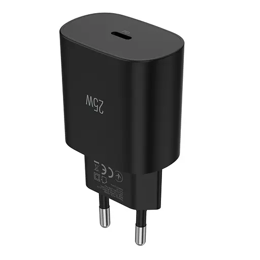 Зарядний пристрій мережевий MAKE 25W GaN3 Mini Type-C PD3.0 Black - фото 4