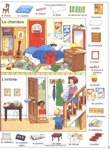First 1000 Words in French. Sticker Book - фото 3