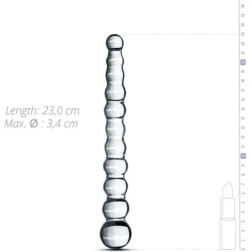 Скляний дилдо у вигляді намистин Gildo Glass Dildo No. 20 - фото 4
