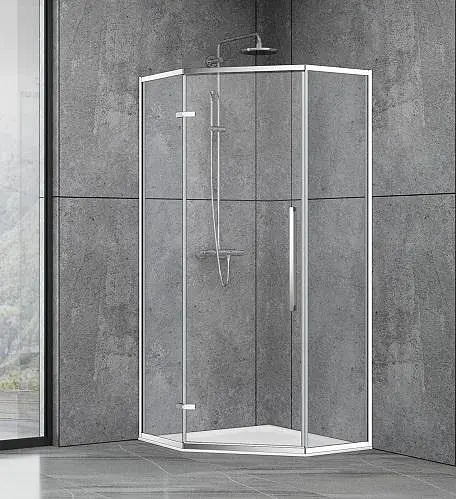 Душевая кабина Dusel DL197H Chrome 1000x1000x1900, Универсальная, прозрачная, хром, 100x100 - фото 1