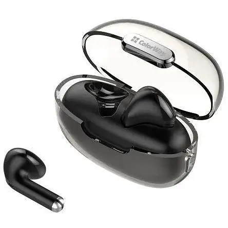 Наушники ColorWay беспроводные Earbuds TWS 2 черный bluetooth 5.3 микрофон - фото 1
