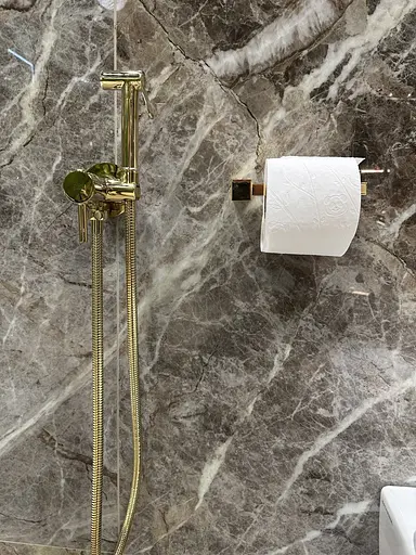 Гігієнічний душ Paffoni Tweet Round Mix зі змішувачем та шлангом (колір - глянцеве золото) ZDUP110HG - фото 2