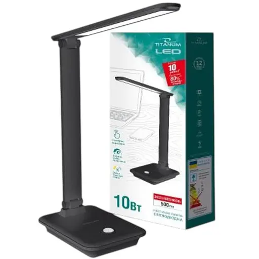 Лампа настільна Titanum TLTF-009B Black 500 лм 10 Вт 3000K/4000K/6500K сенсорний вимикач  - фото 6