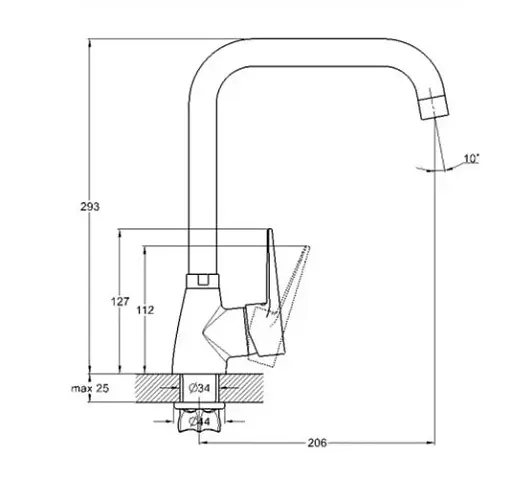 Смеситель для кухни Zegor SOP4-A045MG однорычажный Графитовый 30412 - фото 2
