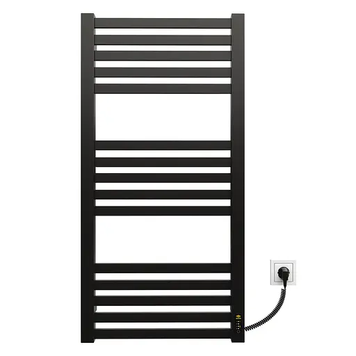 Електрична рушникосушарка Kosser Герда 1000x500 ER ДГ03ER, Чорний матовий, Праве - фото 2