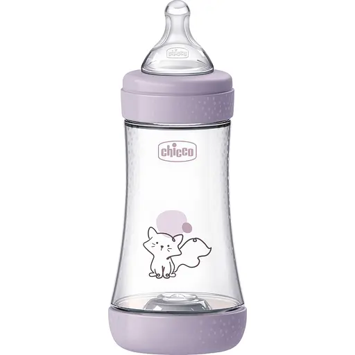 Пляшка для годування Chicco Perfect 5 пластикова із силіконовою соскою 2+ місяці рожевий 240 мл (20223.12.40) - фото 1