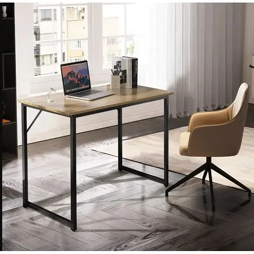 Письменный стол Costway Homart со стальным каркасом натуральный - фото 2