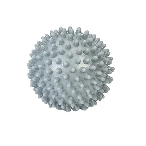 Мяч массажный Bambi MS 2096-1(Silver) размер 7,5 см, серебряный - фото 1