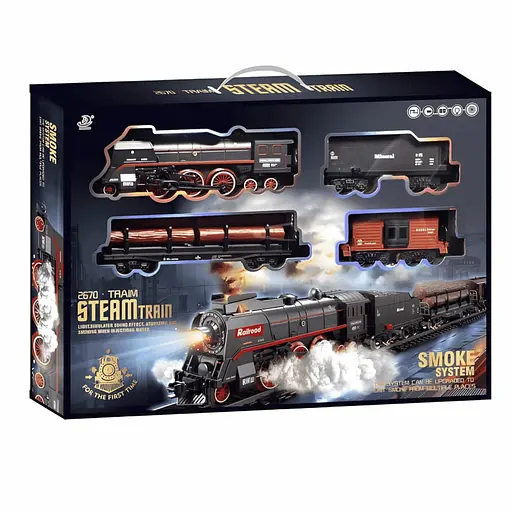 Детская железная дорога Steam Train со звуком, светом и паром (601 A) - фото 7