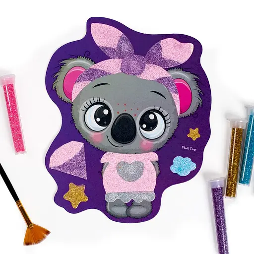 Набор для творчества "Glitter Art Блестящие зверята" VT4501-11, 5 флаконов с глиттерами - фото 3