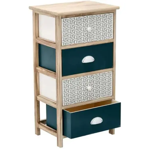 Комод деревянный Chomik Hans на 4 ящика изумрудный - фото 4