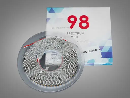 Світлодіодна стрічка 24В, 240 діодів на метр, 10мм, теплий - фото 2