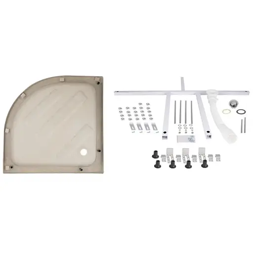 Акриловий душовий піддон 80х80 середній WIZ з панеллю і ніжками (чверть кола) без сидіння - фото 3