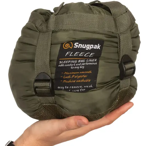 Вкладыш в спальник Snugpak Fleece Liner with Zip Оливковый - фото 4