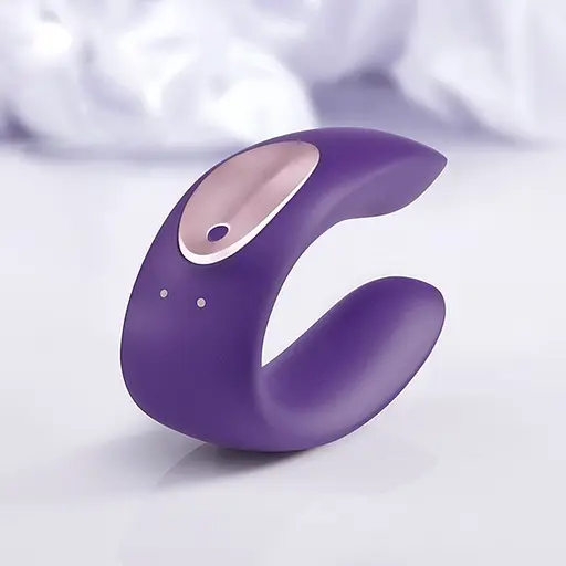 Вібратор Satisfyer Double Plus Remote 9 см фіолетовий - фото 3