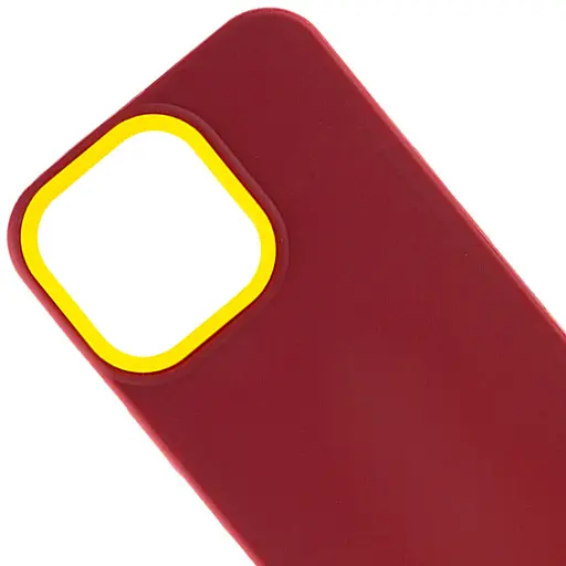 Чохол Epik TPU+PC Bichromatic для Apple iPhone 13 Pro Max 6.7 Brown burgundy/Yellow - фото 2