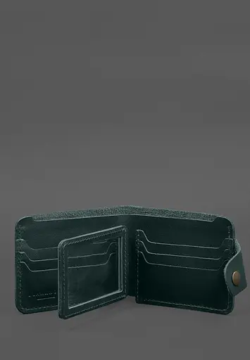 Кожаный портмоне 9.1 Зеленый - фото 5