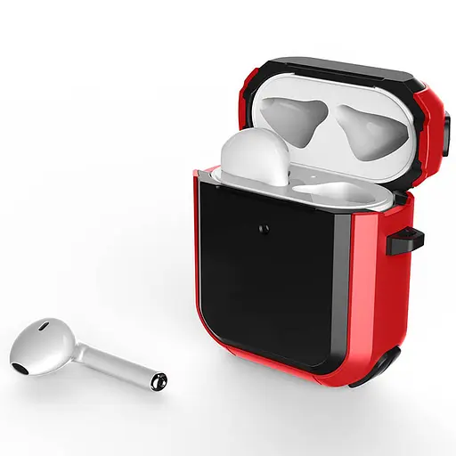 Футляр противоударный Black ed. для наушников Airpods 1/2 Red - фото 2
