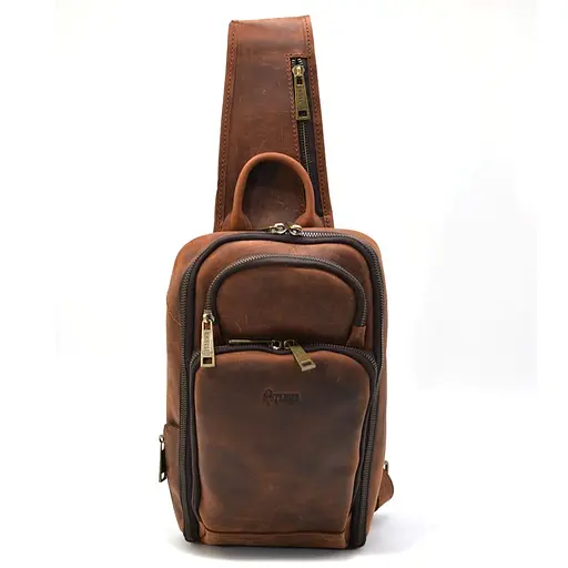 Кожаный мужской рюкзак TARWA 34х19х7 см sum0026182 - фото 3