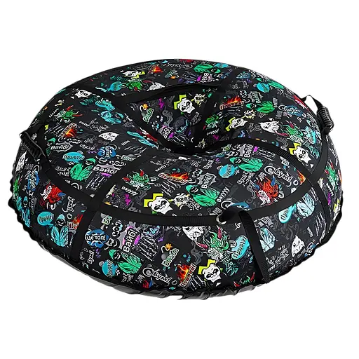 Надувні санки-тюбінг "Абстракція" 1.2 м Т33872-2 — з міцного матеріалу, з ручками та тросом - фото 2