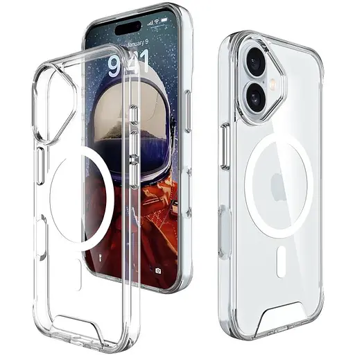 Чохол Epik TPU Space Case with MagSafe для Apple iPhone 16, 6.1 Прозорий - фото 4