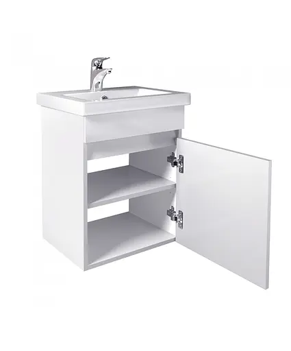 Тумба Мойдодир City White 50-А з умивальником Como 50 Білий підвісна Білий - фото 6