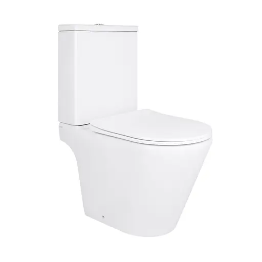 Унитаз напольный Qtap Dove Rimless безободковый с сиденьем Soft-close White QT06228380BW, Белый - фото 1