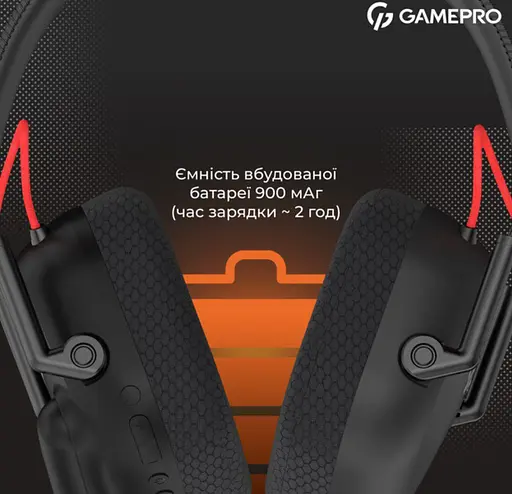 Игровые наушники GamePro HSW-120-B Wireless Mercury Genesis Pro Black - фото 5
