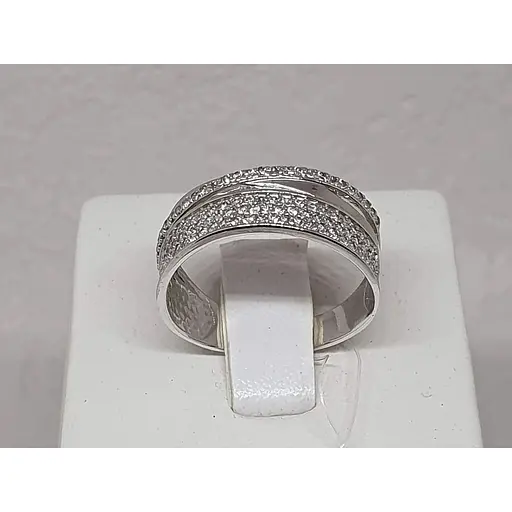 Серебряное кольцо Qvaliz с фианитами. Артикул 90100568 18,5 - фото 4